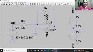 Inverting and NonInverting Amplifier using LTSpice [upl. by Rebekkah960]