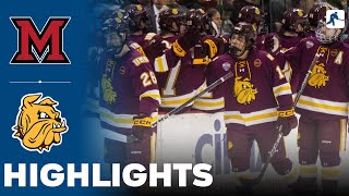 Miami vs Minnesota Duluth  NCAA College Hockey  Highlights  November 16 2024 [upl. by Strohl]