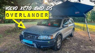 Volvo XC70 Overlanding Camping Car Walkaround  Rooftop Tent  Slideout Kitchen  Shore Power Hookup [upl. by Atinoj598]