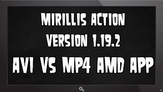 TEST Mirillis Action AVI vs MP4 AMD APP med SweDuck [upl. by Nrublim]