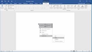 How to Position a Math Equation in a document in Word 2016 [upl. by Nreval]