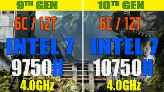 INTEL i7 9750H vs INTEL i7 10750H  17 GAMES TEST [upl. by Yevi]