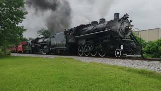 southern 4501 630 at Lafayette ga with a caboose [upl. by Nikos180]