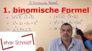 1 binomische Formel  quadratische Gleichungen  Mathematik  Lehrerschmidt [upl. by Yentirb]