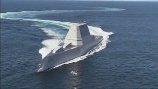 USS Zumwalt DDG1000 Time Lapse and Sea Trial [upl. by Schreibman]