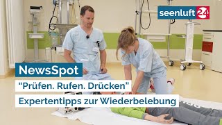 NewsSpot “Prüfen Rufen Drücken”  Expertentipps zur Wiederbelebung [upl. by Lalat817]