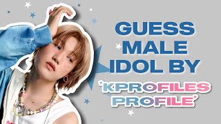 GUESS the KPOP MALE IDOL by their KPROFILES PROFILE  KPOP BOYGROUP GAMES [upl. by Barncard548]