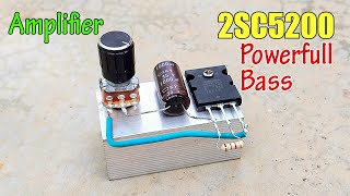 DIY 2SC5200 Amplifier 12v  Simple Powerfull Bass [upl. by Jecho615]