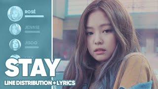 BLACKPINK  STAY Line DistributionLyrics Color Coded PATREON REQUESTED [upl. by Fahy356]