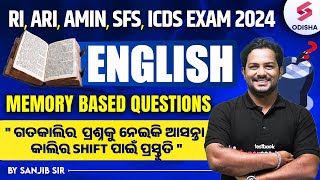 RI AMIN English Expected MCQs  Memory Based Questions  OSSC RI AMIN Exam Analysis [upl. by Alyce]