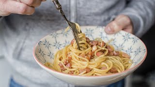 Spaghetti Carbonara Recipe  Classic Italian Pasta Recipe at Home [upl. by Ahsercul]