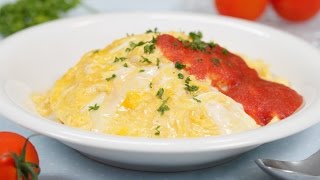 SoftCooked Omurice Omelette and Chicken Rice Recipe  Cooking with Dog [upl. by Eema]