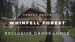 Tour of Exclusive Games Lodge Whinfell Forest  Center Parcs 1 [upl. by Dodwell]