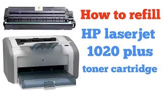 How to refill HP laserjet 1020 plus toner cartridge  Krishna chand [upl. by Oiramej]