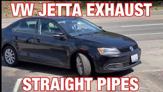 2014 VW Jetta EXHAUST w STRAIGHT PIPES [upl. by Oeak]