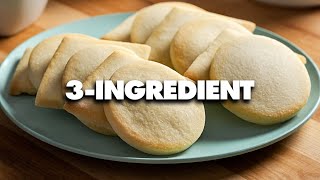 3Ingredient Shortbread Cookies Recipe  Easy Shortbread Cookies [upl. by Anahoj]