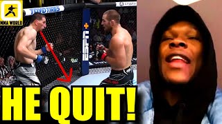 MMA COMMUNITY reacts to Sean Stricklands incredible TKO win versus Abus MagomedovIsrael Adesanya [upl. by Tegan918]