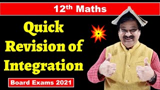 Integration Class 12 Maths All formula Quick revision with tips amp tricks for CBSE Board Exams [upl. by Hollinger]