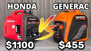 Honda vs Generac Honda eu2200i vs Generac gp2200i Full Test Best generator [upl. by Alyag385]