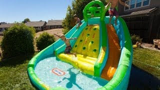 Little Tikes Rocky Mountain River Race Water Slide Review [upl. by Caasi15]