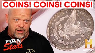 Pawn Stars TOP 10 RARE COINS MEGA COMPILATION [upl. by Aimet]