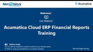 Acumatica Reporting Tips Financial Reporting Training [upl. by Constantino]