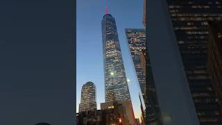 New York Walking Tour at Night  One World Trade Center  Real New York Sounds travel newyork nyc [upl. by Dennard]