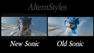 Sonic the Hedgehog Trailer 1 NEW vs OLD REDESIGN  COMPARATION I AlternMV [upl. by Rebecka]