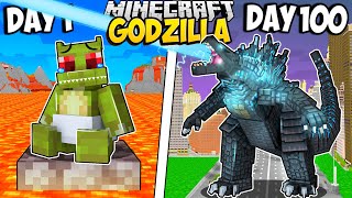 I Survived 100 Days as GODZILLA in Minecraft [upl. by Lertnek]