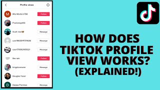 How Does Profile View Works On Tiktok [upl. by Kcirdlek832]