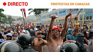 VENEZUELA NUEVAS PROTESTAS en CARACAS tras la REELECCIÓN de MADURO  RTVE Noticias [upl. by Montana]