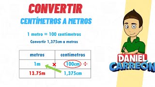 CONVERSION DE CENTÍMETROS A METROS Super facil  Para principiantes [upl. by Eyak441]