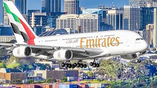 40 HEAVY Aircraft TAKEOFFS and LANDINGS  Sydney Airport Plane Spotting Australia SYDYSSY [upl. by Snilloc534]