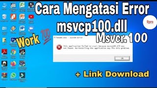 Cara Mengatasi Error msvcp100dll dan msvcr100 Pada PES atau Software di PC [upl. by Annim]