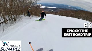 This LITTLE RESORT ROCKS Skiing Mount Sunapee NH [upl. by Gnagflow]