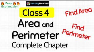 Class 4 Area and Perimeter Complete Chapter [upl. by Wenona]