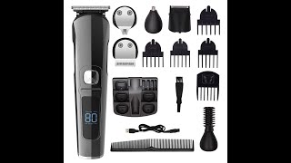 Mens Waterproof Cordless Hair Trimmer Set [upl. by Akimert]