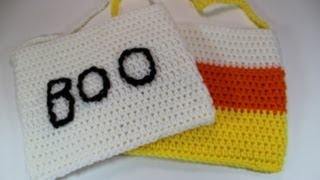 Easy to crochet Halloween Treat Bags [upl. by Galatea509]