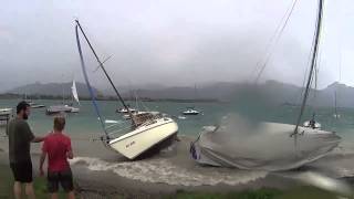 Forggensee Unwetter mit Bootshavarie [upl. by Ellimac]