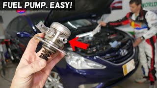 HYUNDAI SONATA HIGH PRESSURE FUEL PUMP REPLACEMENT CAM FOLLOWER REPLACEMENT [upl. by Ambrose]