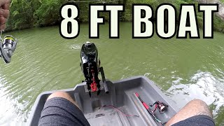 Tiny Boat 8ft Sundolphin Sportsman 25hp Mercury Fishing [upl. by Frerichs]