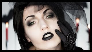 Black Widow Victorian Ghost Halloween Makeup [upl. by Vtarj571]