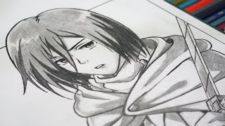 How To Draw Mikasa Ackerman  Attack On Titan [upl. by Elleined]