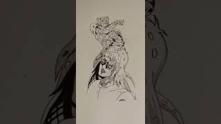 King Crimson and Diavolo  Anime Characters  Art Pencil Sketch Drawing   anime drawing part 1 [upl. by Shina]