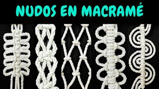 5 nuevos NUDOS en MACRAMÉ paso a paso  5 New Knots in Macrame [upl. by Inaluahek]