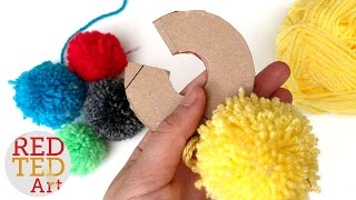 How to make a Pom Pom maker Tutorial Craft Basics  Yarn Pom Pom [upl. by Yelnek576]