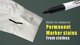 How to remove permanent marker stains from clothes  Truly effective method [upl. by Inad]