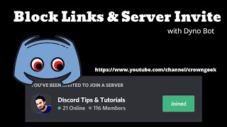 How to Block Links amp Server Invites on Discord  2021 [upl. by Ynohtn290]