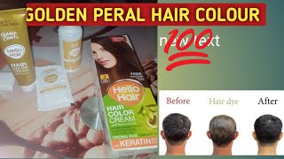 Golden pearl Hair colour dye First time dye Golden pearl producthiramughalofficial6145 [upl. by Odracer]