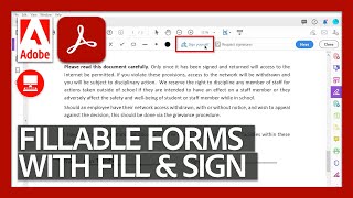 Creating Fillable School Forms to Send amp Sign  Acrobat DC for Educators [upl. by Daniele]